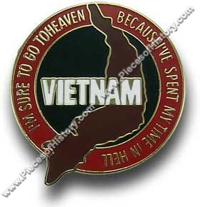 Military Hat Pins :: Vietnam War Hat Pins :: Sure to go to Heaven ...